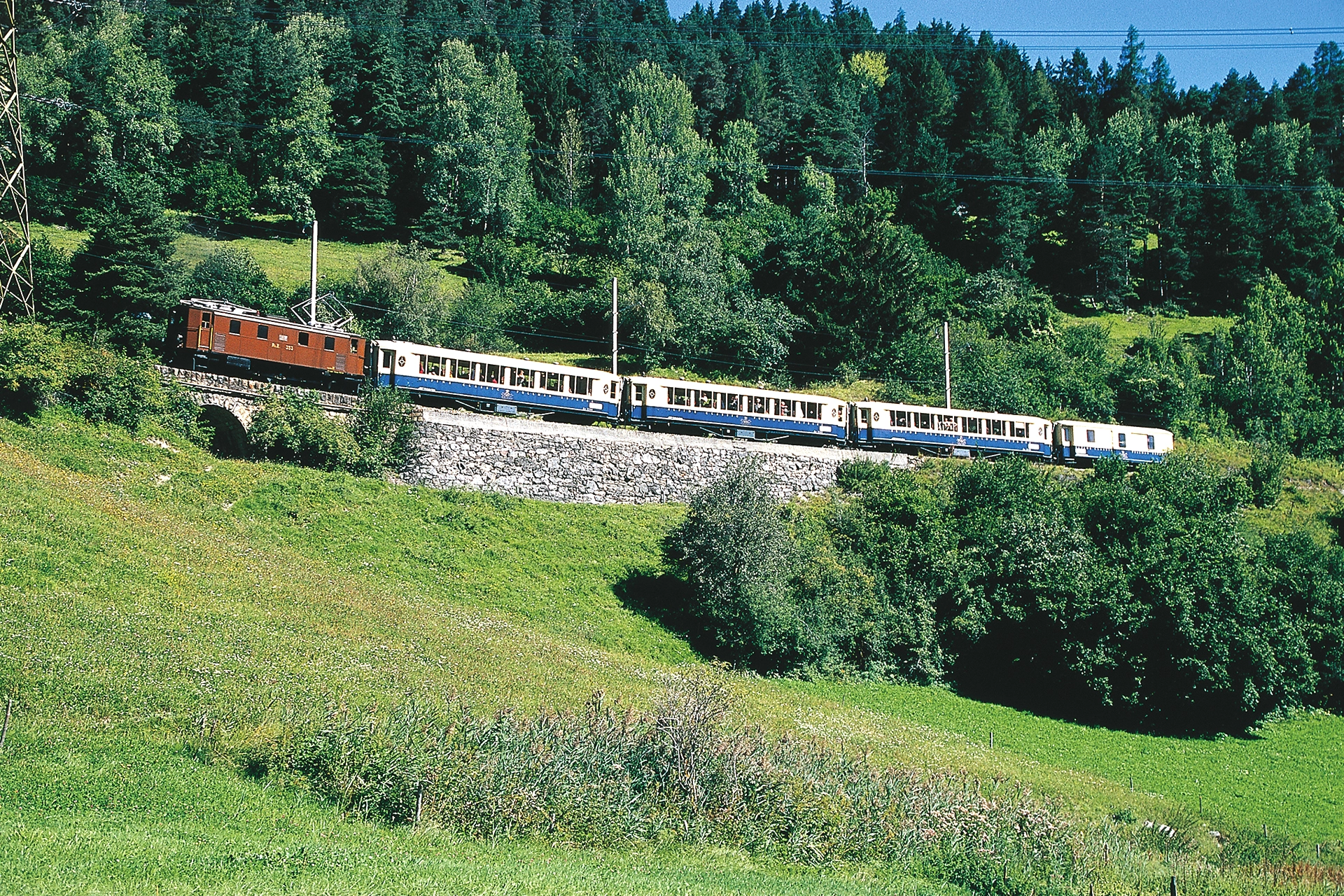 "Glacier Pullman Express" from St. Moritz to Zermatt